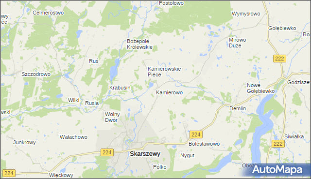 mapa Kamierowo, Kamierowo na mapie Targeo