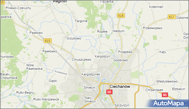 mapa Kargoszyn, Kargoszyn na mapie Targeo