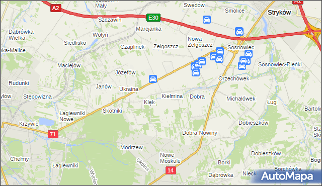 mapa Kiełmina, Kiełmina na mapie Targeo