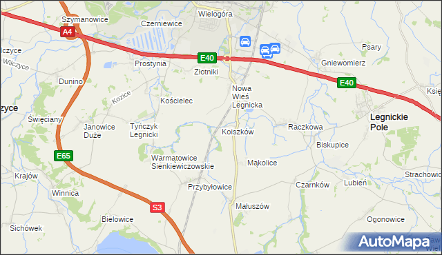 mapa Koiszków, Koiszków na mapie Targeo