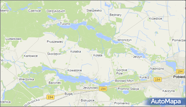 mapa Kołata, Kołata na mapie Targeo