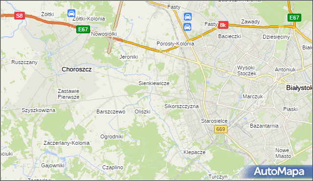 mapa Krupniki, Krupniki na mapie Targeo