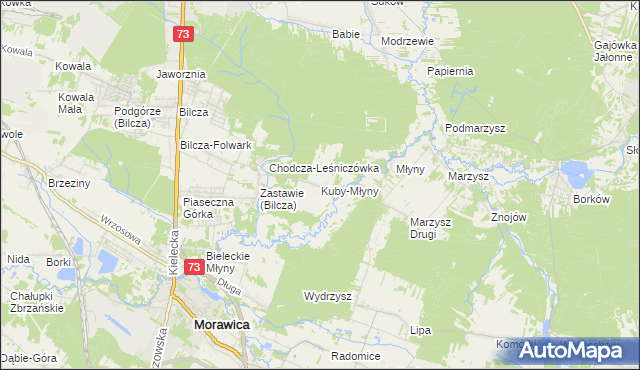 mapa Kuby-Młyny, Kuby-Młyny na mapie Targeo