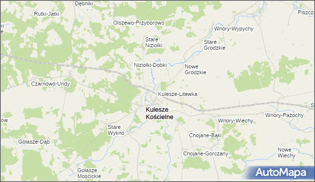 mapa Kulesze-Litewka, Kulesze-Litewka na mapie Targeo