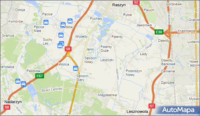 mapa Laszczki, Laszczki na mapie Targeo