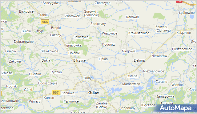 mapa Liplas, Liplas na mapie Targeo