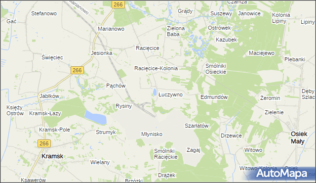 mapa Łuczywno, Łuczywno na mapie Targeo