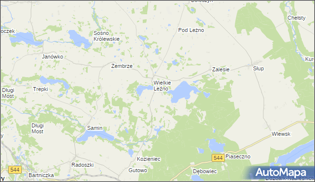 mapa Małe Leźno, Małe Leźno na mapie Targeo