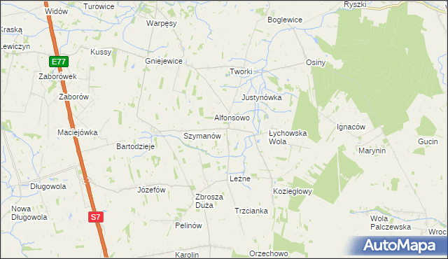 mapa Michałówka gmina Jasieniec, Michałówka gmina Jasieniec na mapie Targeo