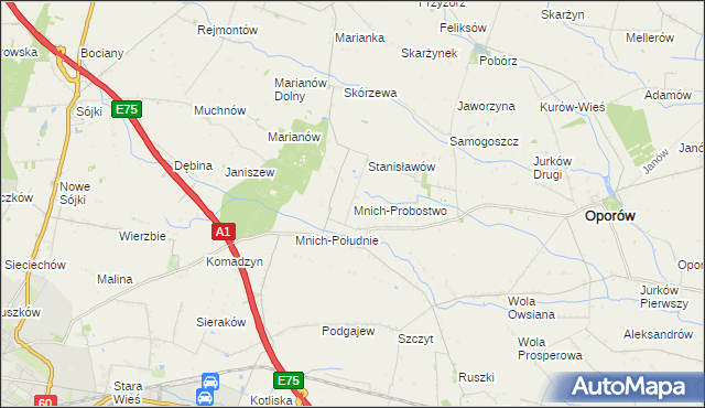 mapa Mnich-Probostwo, Mnich-Probostwo na mapie Targeo