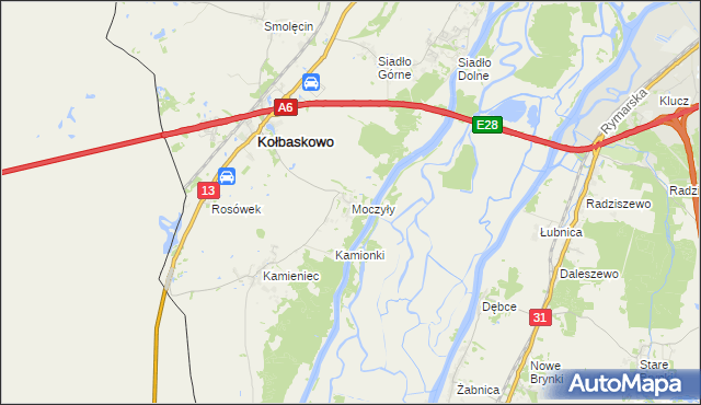 mapa Moczyły, Moczyły na mapie Targeo