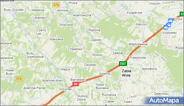 mapa Musuły, Musuły na mapie Targeo