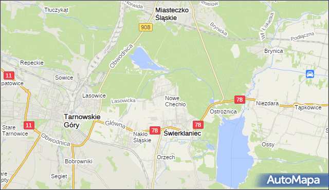 mapa Nowe Chechło, Nowe Chechło na mapie Targeo