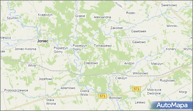 mapa Nowosiółki gmina Nowe Miasto, Nowosiółki gmina Nowe Miasto na mapie Targeo