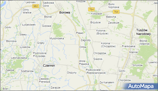 mapa Orłów gmina Borowa, Orłów gmina Borowa na mapie Targeo