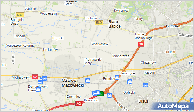 mapa Piotrkówek Duży, Piotrkówek Duży na mapie Targeo