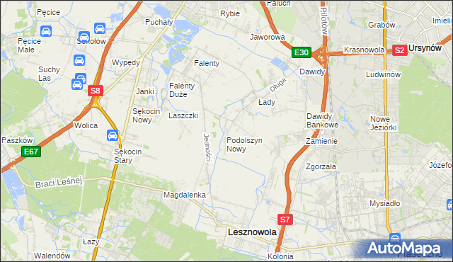 mapa Podolszyn, Podolszyn na mapie Targeo