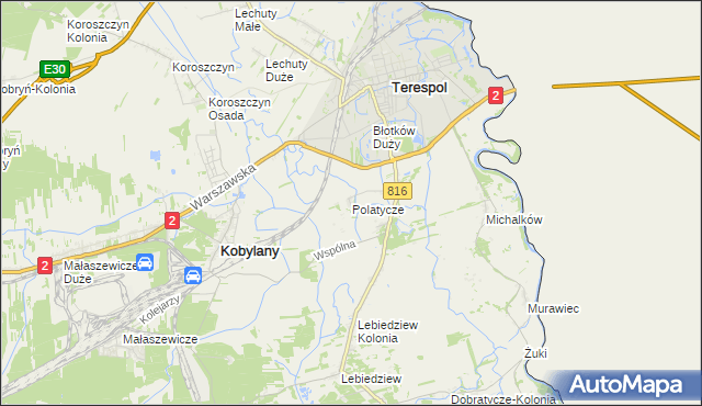 mapa Polatycze, Polatycze na mapie Targeo