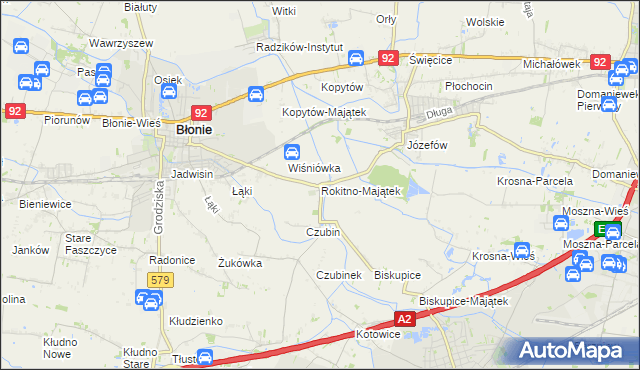 mapa Rokitno-Majątek, Rokitno-Majątek na mapie Targeo