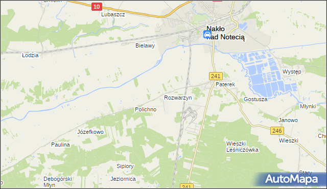 mapa Rozwarzyn, Rozwarzyn na mapie Targeo