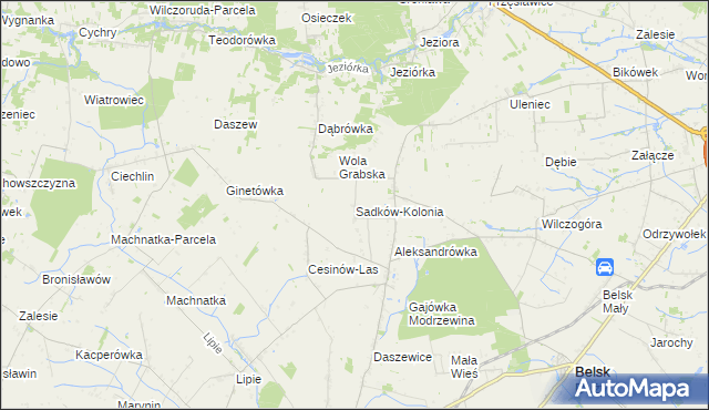 mapa Sadków-Kolonia, Sadków-Kolonia na mapie Targeo