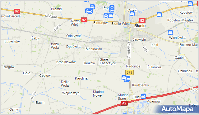 mapa Stare Faszczyce, Stare Faszczyce na mapie Targeo