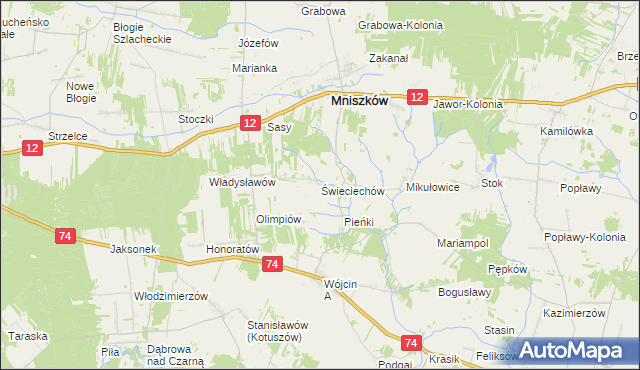 mapa Świeciechów, Świeciechów na mapie Targeo