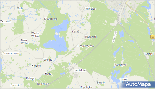 mapa Szeplerzyzna, Szeplerzyzna na mapie Targeo