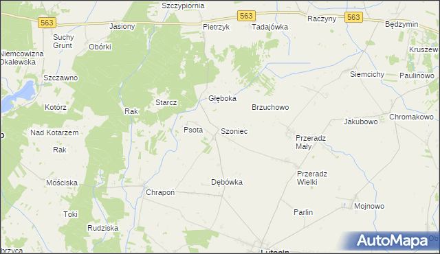 mapa Szoniec, Szoniec na mapie Targeo