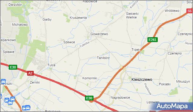 mapa Tanibórz, Tanibórz na mapie Targeo