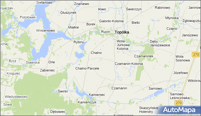 mapa Wola Jurkowa, Wola Jurkowa na mapie Targeo