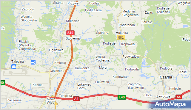 mapa Wólka Podleśna, Wólka Podleśna na mapie Targeo