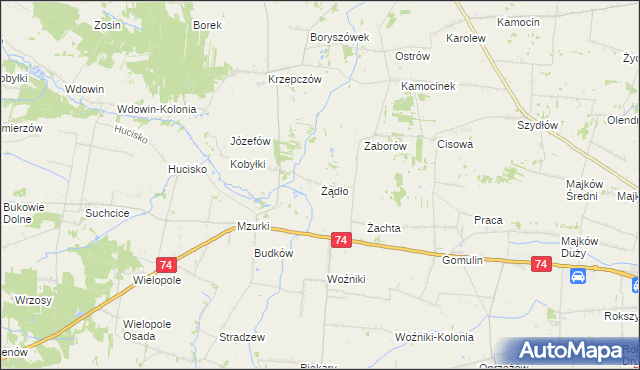 mapa Żądło, Żądło na mapie Targeo