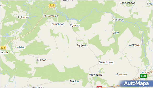 mapa Zgojewko, Zgojewko na mapie Targeo