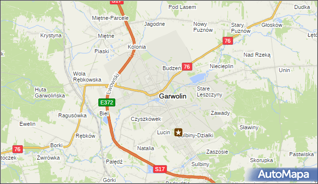 mapa Garwolin, Garwolin na mapie Targeo