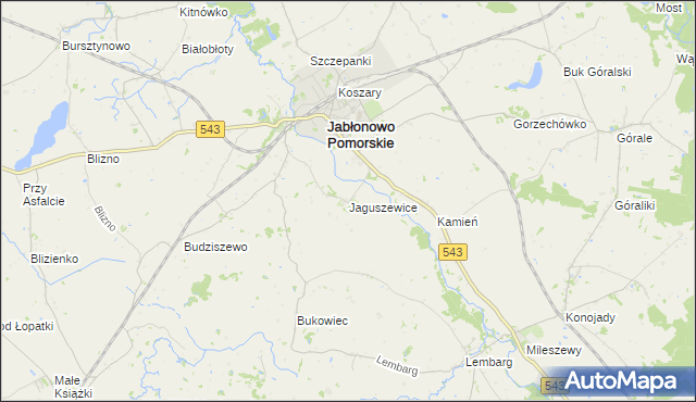 mapa Jaguszewice, Jaguszewice na mapie Targeo