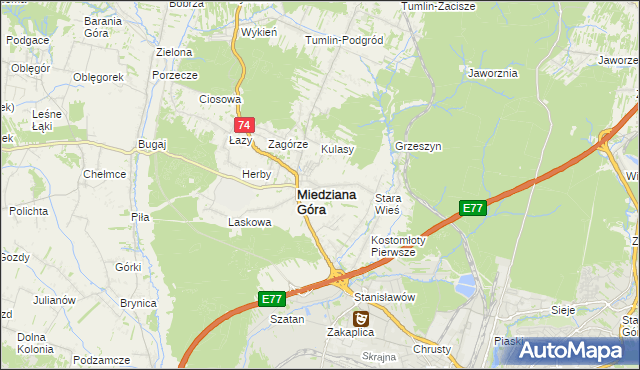 mapa Kostomłoty Drugie, Kostomłoty Drugie na mapie Targeo