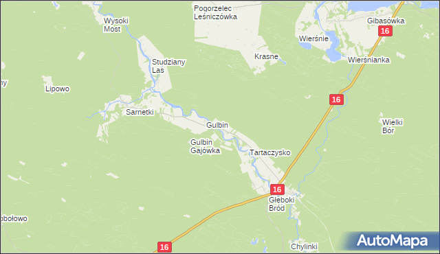 mapa Tartaczysko Gajówka, Tartaczysko Gajówka na mapie Targeo