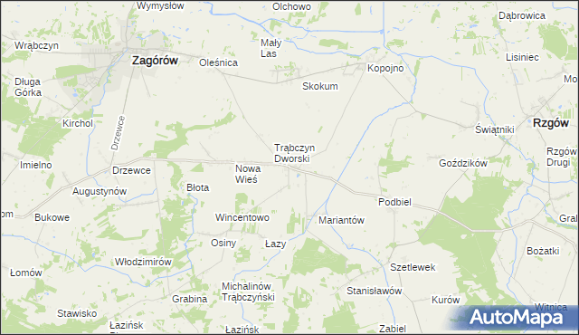 mapa Trąbczyn, Trąbczyn na mapie Targeo