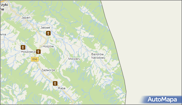 mapa Bandrów Narodowy, Bandrów Narodowy na mapie Targeo