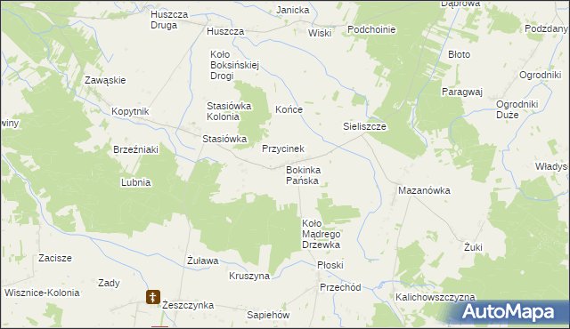 mapa Bokinka Pańska, Bokinka Pańska na mapie Targeo