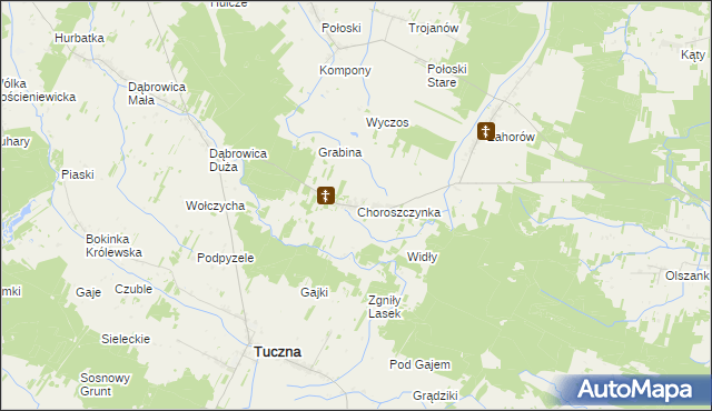 mapa Choroszczynka, Choroszczynka na mapie Targeo