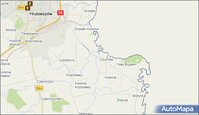 mapa Czumów, Czumów na mapie Targeo