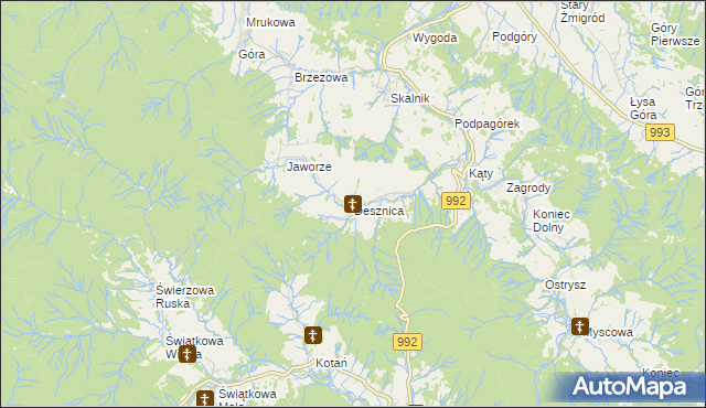 mapa Desznica, Desznica na mapie Targeo