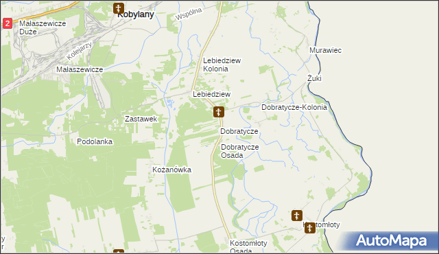 mapa Dobratycze, Dobratycze na mapie Targeo