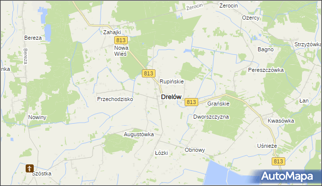 mapa Drelów, Drelów na mapie Targeo