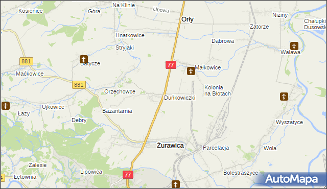 mapa Duńkowiczki, Duńkowiczki na mapie Targeo