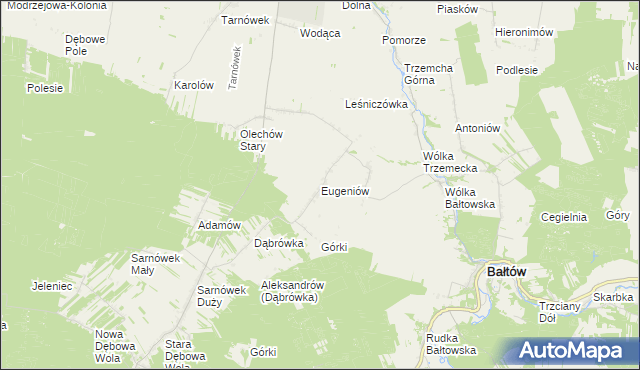 mapa Eugeniów, Eugeniów na mapie Targeo