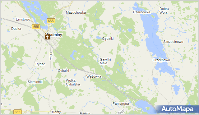 mapa Gawliki Małe, Gawliki Małe na mapie Targeo