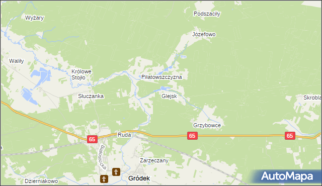 mapa Glejsk, Glejsk na mapie Targeo